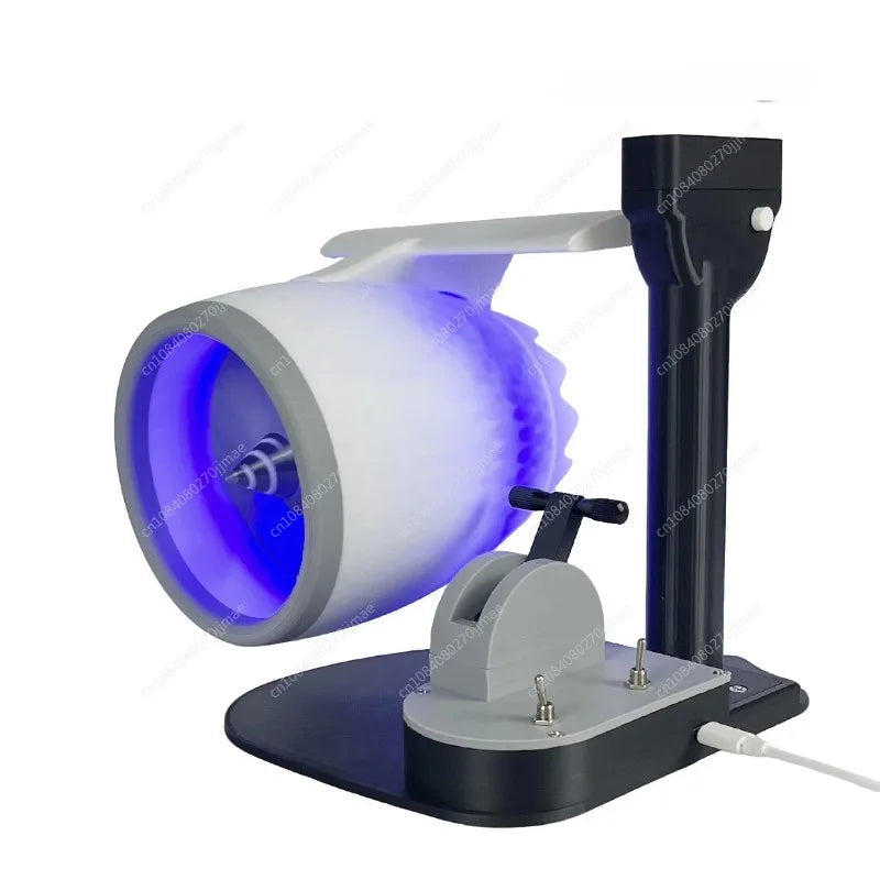 USB Humidifier Fan with LED Lights, Airplane Engine Design, High-Power Desktop Cooler & Decorative Gadget