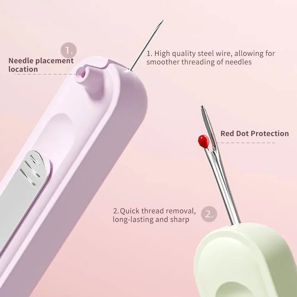 Threading Needle Threader Elderly Hand Sewing Special Tools for Home Use Multifunctional Picking Thread Remover