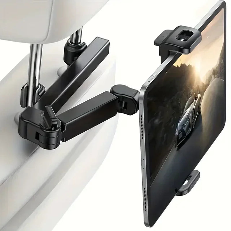 Car Telescopic Car Rear Pillow Phone Holder Tablet Rotating Car Seat Rear Stand Headrest Bracket for Phone Tablet