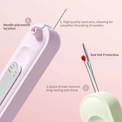Threading Needle Threader Elderly Hand Sewing Special Tools for Home Use Multifunctional Picking Thread Remover