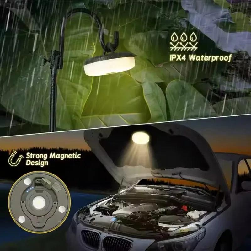 LED Camping Lamp Strip Atmosphere 10M Length Waterproof Recyclable Tent Light Outdoor Garden Decoration Flashlight for Tent Room